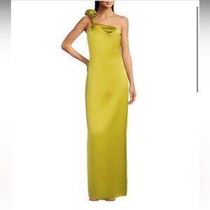 Marchesa One Shoulder Black Tie Dress NWT